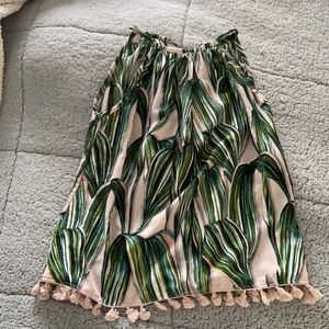 Palm leaf halter shirt